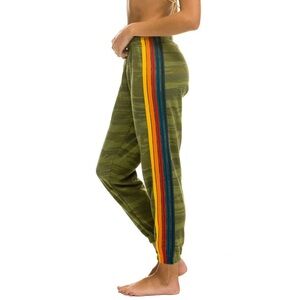 Aviator Nation 5 Stripe Sweatpants - Camo XS
